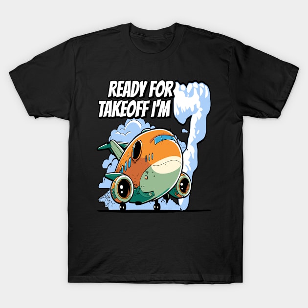 Ready for Takeoff I'm 7 - 7nd Birthday Boy Airplane Theme T-Shirt by swissles